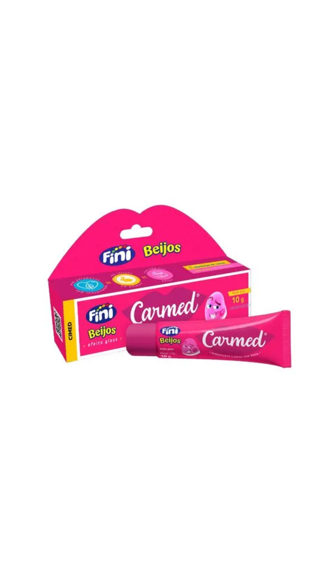 Carmed Fini Beijos Hidratante Labial Efeito Gloss 10g Cimed